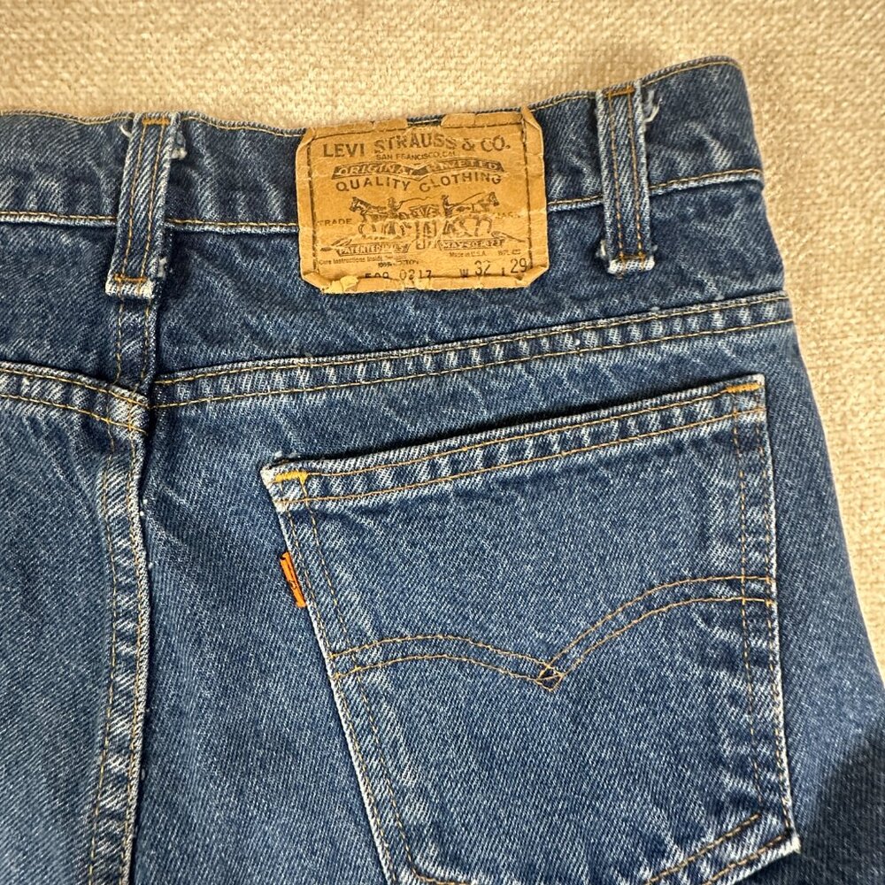 Vintage Levi's 509 Orange Tab Jeans Made in USA Mens 32x29 Relaxed Fit - Picture 2 of 10
